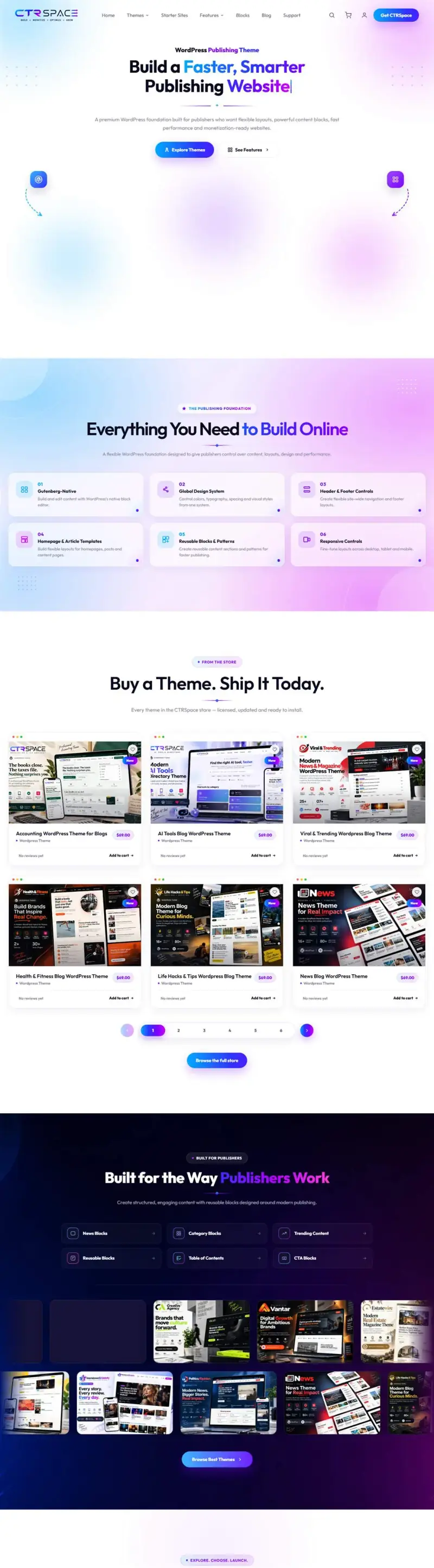 Screenshot of the CTRSpace website